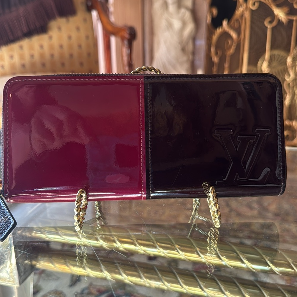 Louis Vuitton Wallet Glossy Red and Burgundy Wallet - Picture 12 of 14